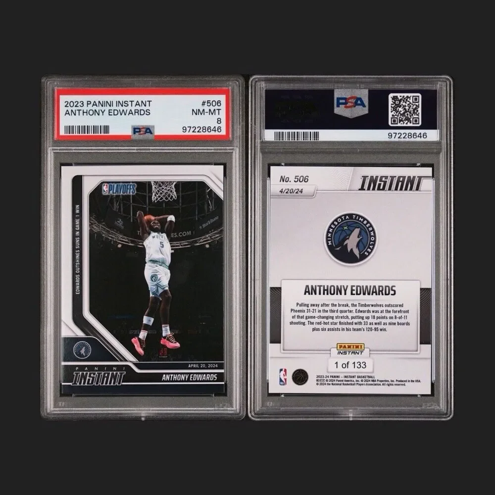 ANTHONY EDWARDS 506 - 2023 PANINI INSTANT - PSA 8